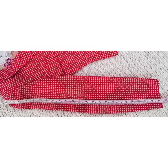 Chanel Red Coral Checkered Jacket Blazer Flower Lining FR 38 US 6 01S - Picture 12 of 13